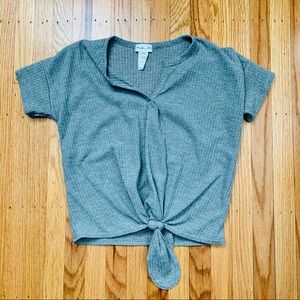 3 for $12 | Gaze | Tie-front, short sleeve knit top